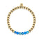 Jubilatoire | Or 18 carats | Pierre précieuse empereur bleu foncé | Bracelet Expression